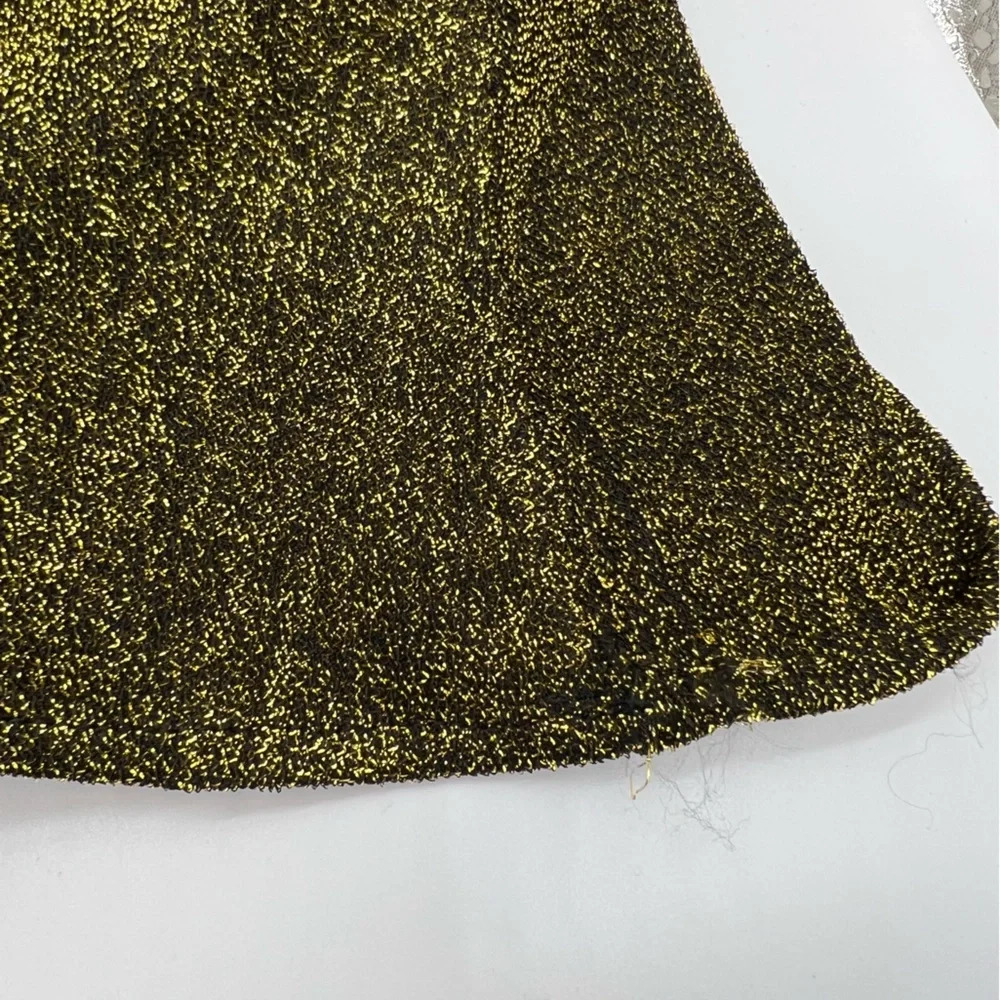 NWT Michael Kors Sparkly Gold Skirt Size Large - Picture 2 of 7